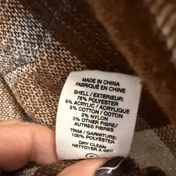 Avec Les Filles Tan and White Plaid Utility Jacket - Picture 5 of 13